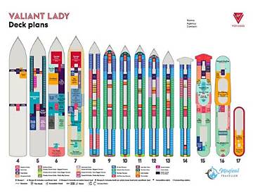 Comprehensive Valiant Lady Deck Plan by Virgin Voyages