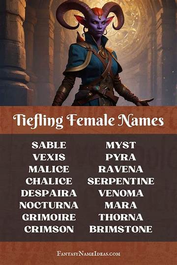 Unveiling the Enigmatic World of Tiefling Names: Discoveries and Insights